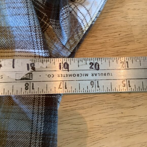 Howler Bros Harker Flannel Shirt Medium Brown Blue Cream - Picture 3 of 5